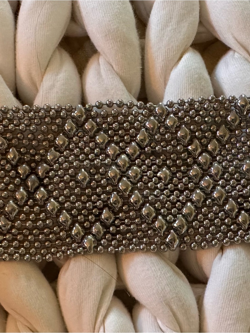 Sergio Guitierrez Liquid Metal Silver Statement Bracelet